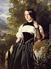 Franz Xavier Winterhalter Famous Paintings - A Swiss Girl from Interlaken